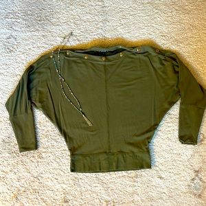 SOLD! Stella and Dot Olive 🫒 Green Too w/Gold Snaps